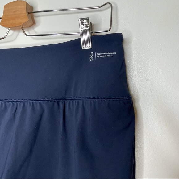 Zuda Z-Move Cropped Skirted Leggings Large Petite Navy Yoga Active Modest Large - Picture 6 of 9